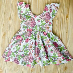 Floral Cotton Dress Sz 12-18 Months